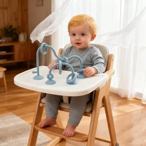 Baby Teething Toy, High Chair Toy with Suction Cups, Silicone Baby Teeth Toy, Montessori Sensory High Chair Toy, Sensory Teether