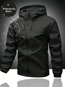 Unisex Multi-Color Waterproof Windproof Hooded Jacket Lightweight Outdoor Techwear Casual Commuter Coat