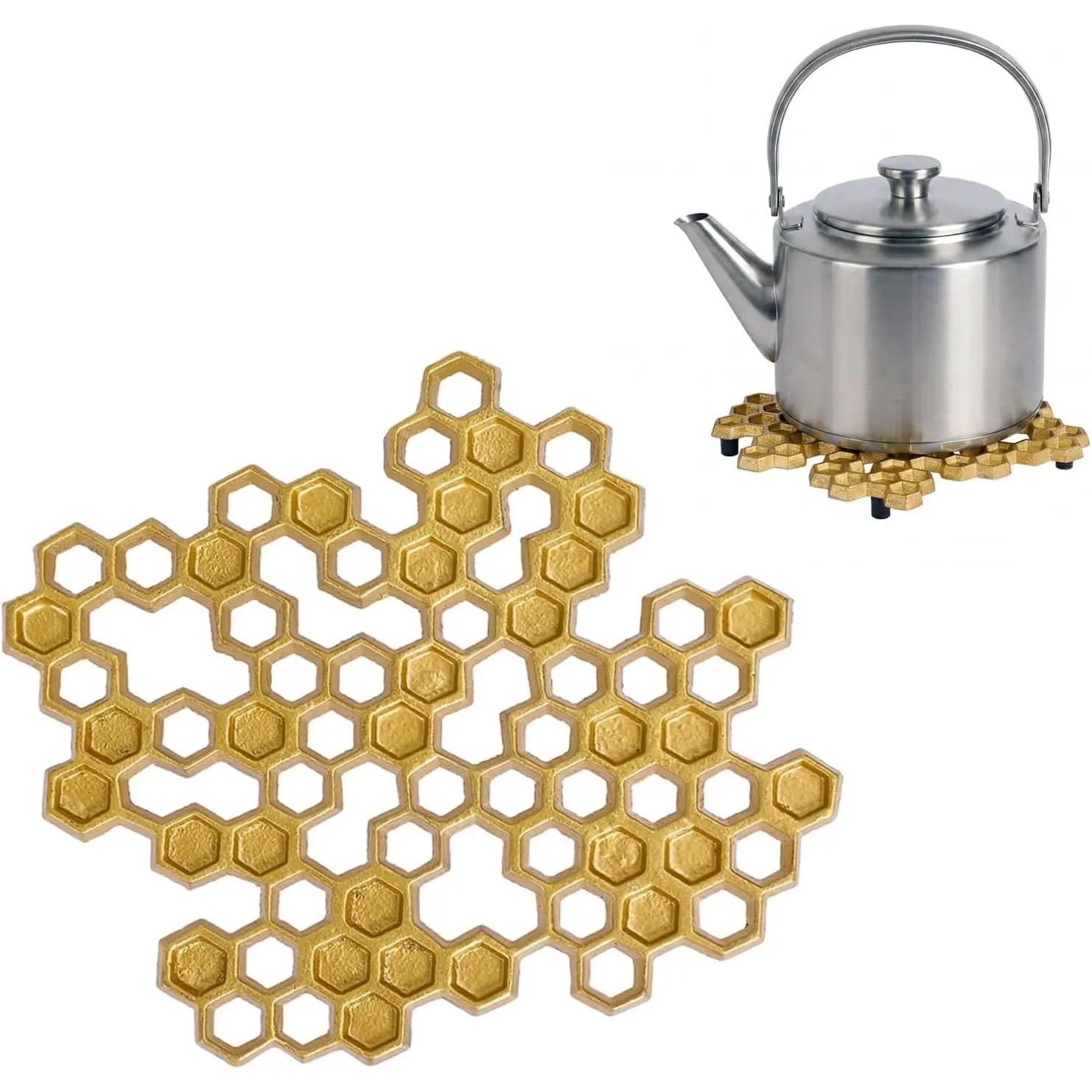Cast Iron Trivet for Hot Pots and Pans, 2.95” W   Decorative Metal Trivet, Heat Resistant Table Trivet for Kitchen Dining Table Decor
