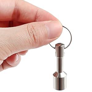 Magnet for Testing Brass,Keychain Pocket Magnets for Purse with Strong Magnetic Rare Earth Neodymium,Gold,Silver, Jewelry,Ferrous Metals Test Magnet (2PACK-D12mm)