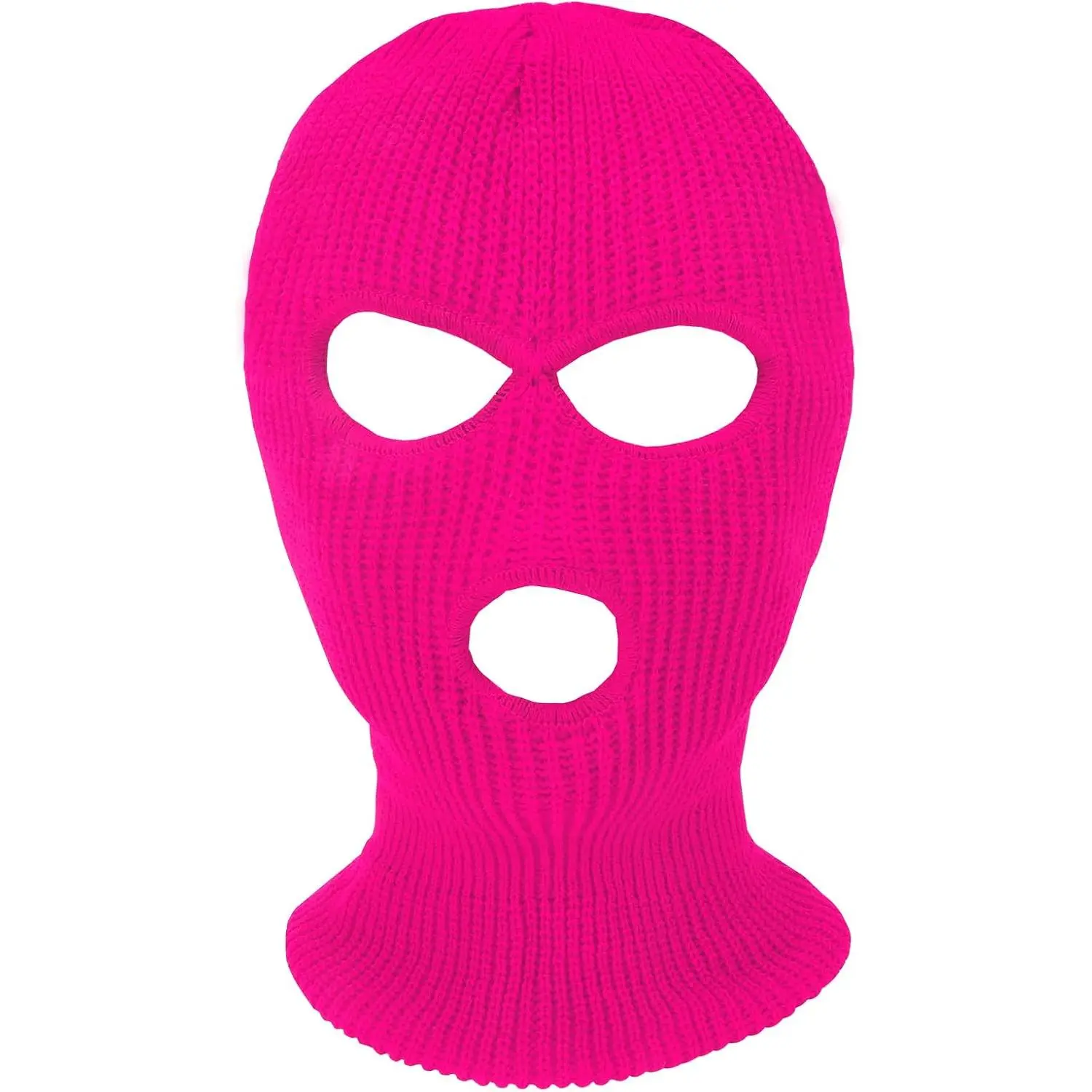 3 Hole Ski Mask, Knitted Balaclava  Mask, Winter Full  Mask Cover for Winter Outdoor