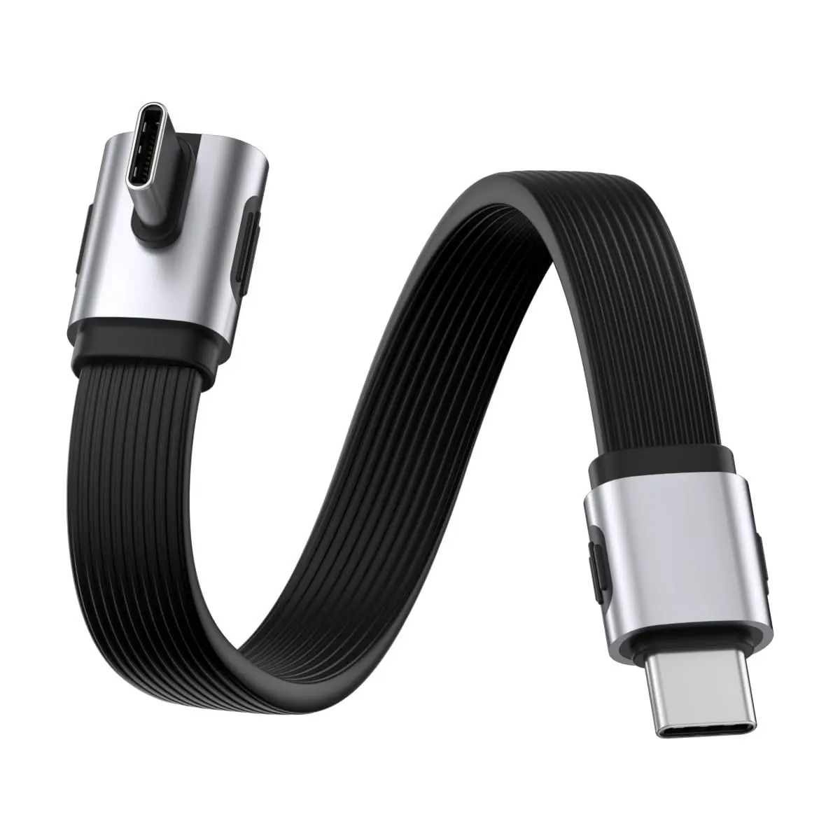 USB4 , 80Gbps Data Transfer, 240W   USB-C , 8K@60Hz USB 4 V2.0 Short  for  17 16 15 Pro Max, iPad Pro, Thunderbolt 5/4 (Vertical 90 , 0.3FT)