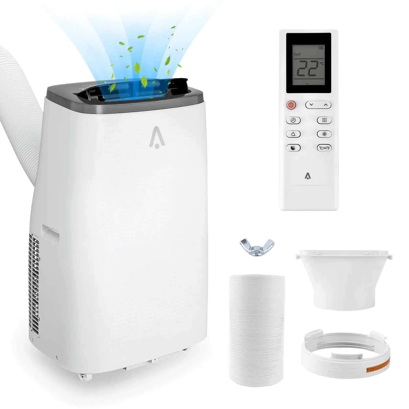 3-in-1 Portable Air Conditioner | 14000 BTU Fast Cooling AC Unit with Dehumidifier & Fan, 24H Timer for Rooms Up to 750 Sq.Ft