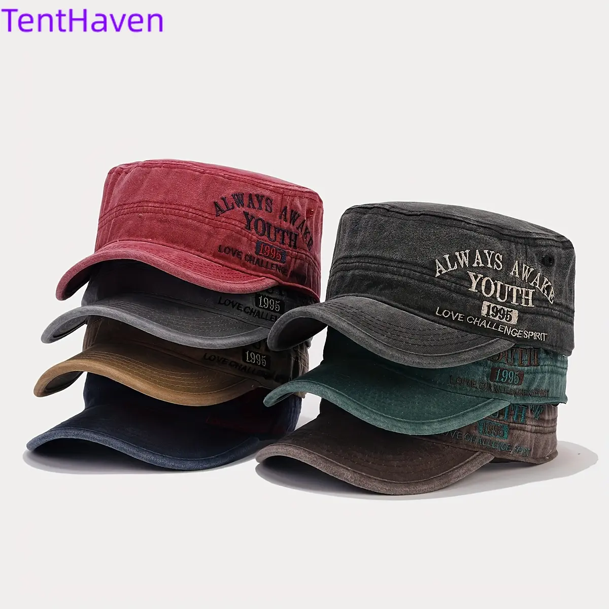 2026 New Washed Fabric American Retro Soft-Top Duckbill Baseball Cap - Wide-Brimmed, Embroidered Letters, Leopard Print, UV-Resistant, All-Season Sports & Outdoor Hat for Couples, Female Daily Wear, All Seasons, Uv Prevention, Sun Protection