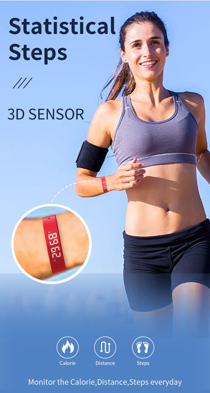 Smart Multifunctional Wristband Fitness Bracelet IP65 Waterproof Sport LED Activity Sleep Tracker 24 Hours Pedometer Smart Watch