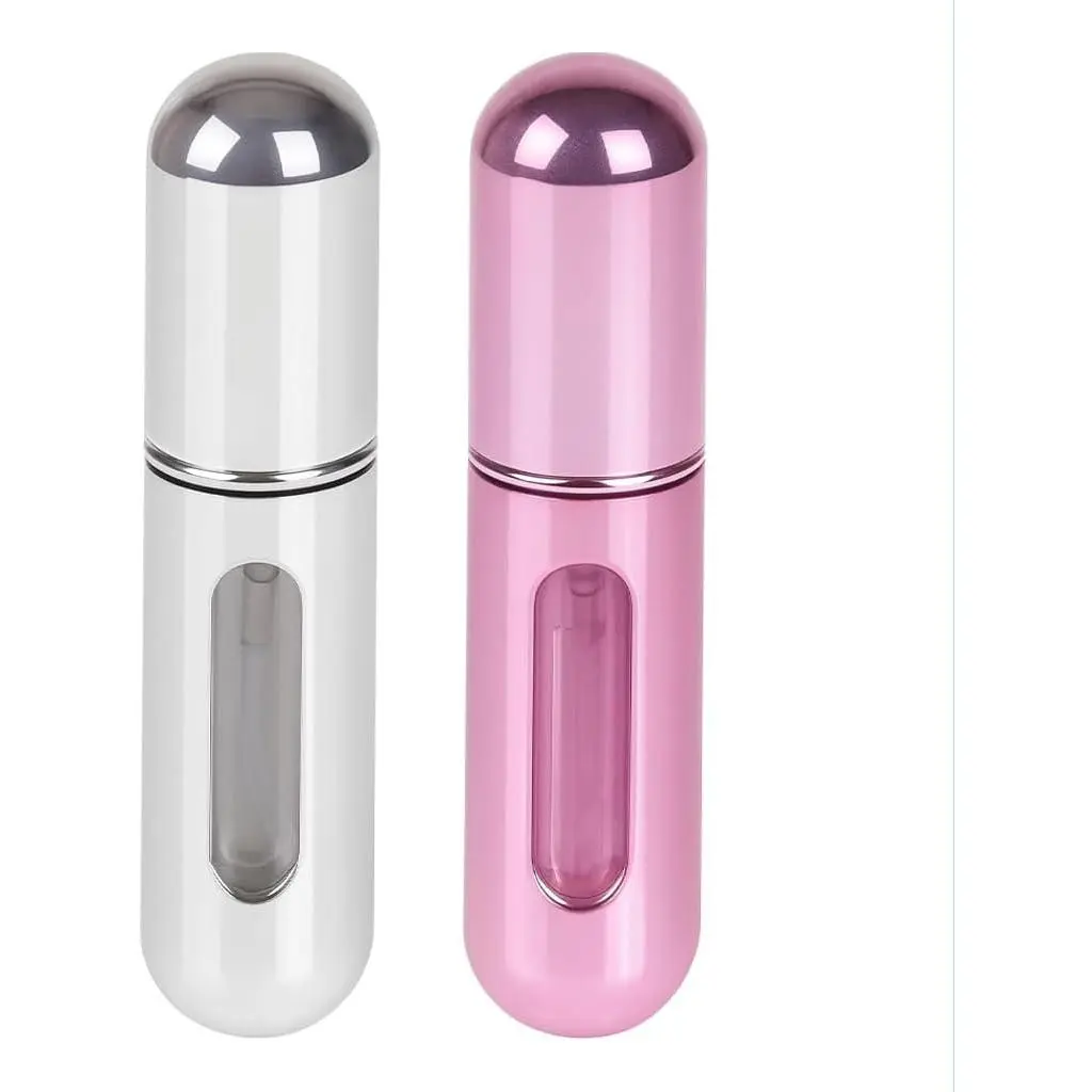 Perfume Atomizer Mini Refillable 5ml Travel Leak-Proof, Easy Fill Compact Portable Scent Dispenser for Purse, Pocket & On-the-Go Daily Use, Durable Variety Pack of 2