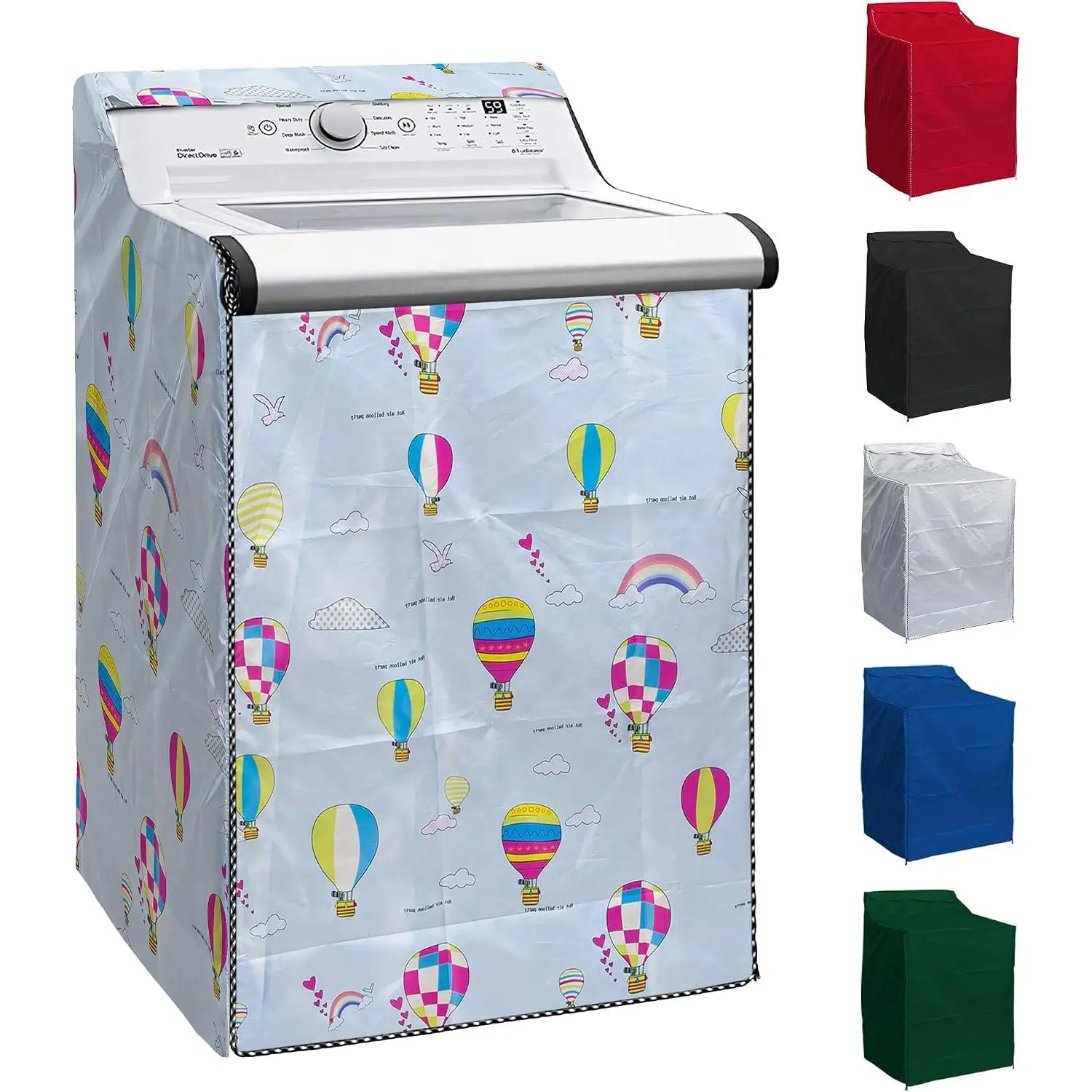 Washing Machine Cover For Top-load -  Outdoor Protection For  Washer Dryer Cover - W29”x D28”x H43” (Balloon)