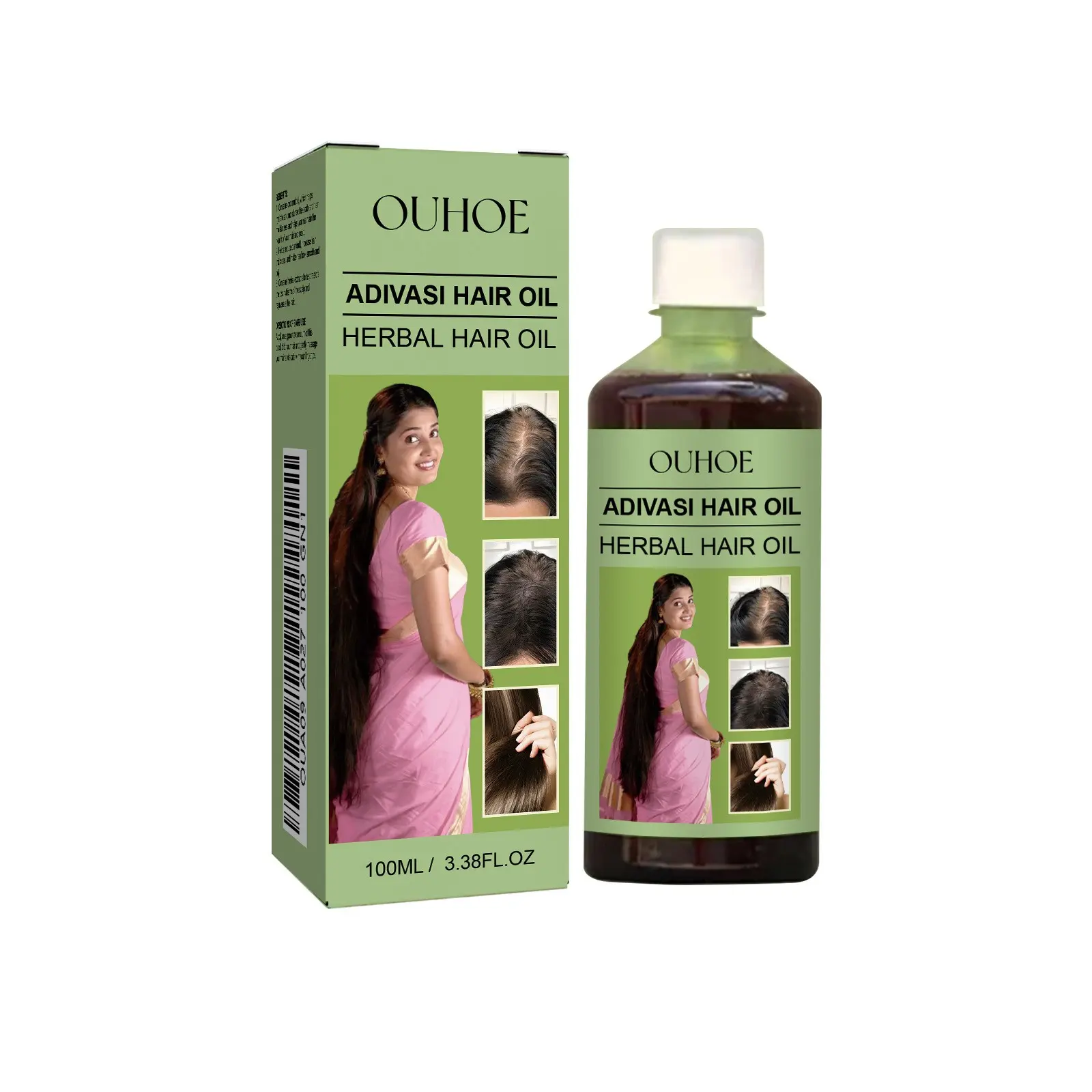 OUHOE Herbal Hair Oil, Hair Strengthening Oil, Gentle Scalp Nourishing Oil, Nourishing Hair Treatment, Strengthens Hair, Cleanses Scalp & Softens Tresses