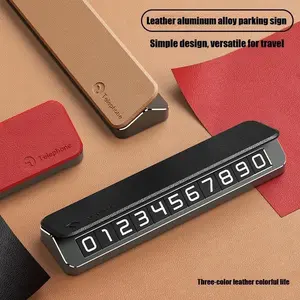 Phone Number Display Luxury Car Interior Car Temporary Parking Number Card Single/Dual Number Temporary Parking Plate