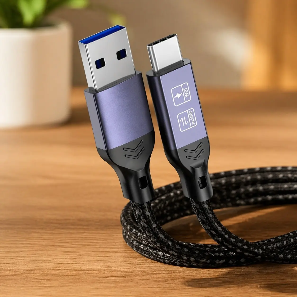 Android Auto Cable 3ft for Car CarPlay, USBA to USBC 10Gbps Data 15W ChargeGift