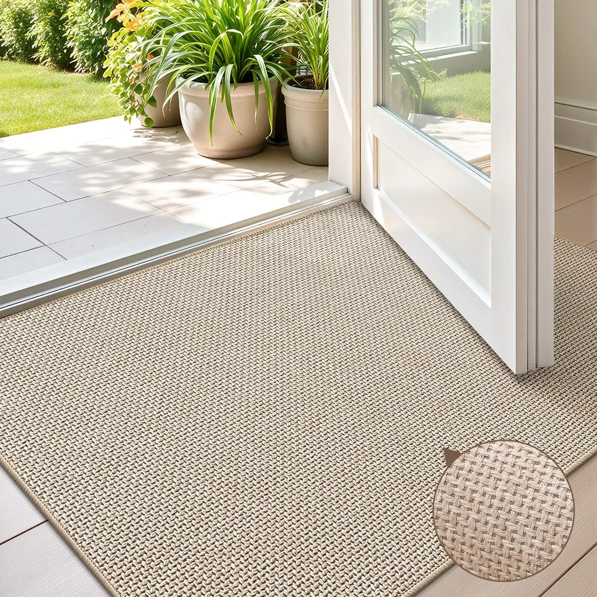 1PC Ultra Thin Entryway Indoor Door Mat, Non Slip Rubber Backing Inside Entry Mat, Low Profile Easy Clean Dirt Trapper Doormat for Inside Entrance Patio, Anti Skid Rug,back to school,dorm essentials,home decor,home essentials