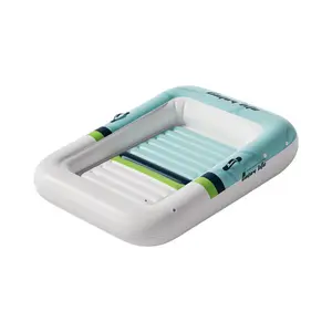 68inch*43inch Extra-large adult sunbathing and snorkeling bed, suitable for backyard and pool relaxation. Spacious and sturdy PVC floating bed