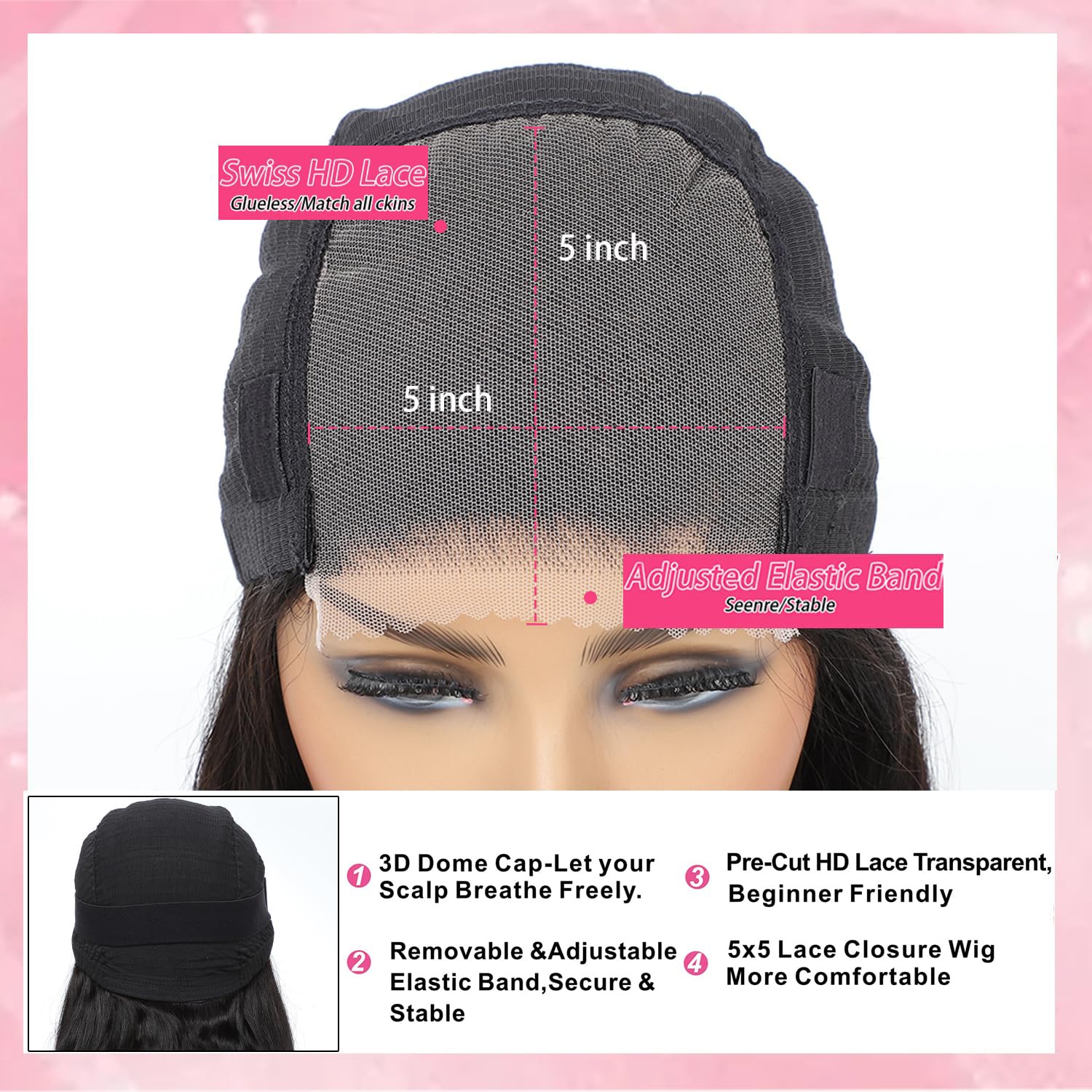 【New In】T1B 99j Burgundy 5x5 Glueless Wigs Omber 1b 99j Body Wave Pre Cut Hd Lace Closure Wig Human Hair Pre Plucked For Women Ready to Wear Glueless Wigs Bling Hair