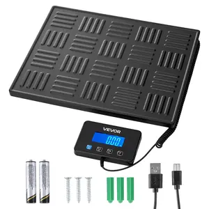 VEVOR Digital Postal Scale, 0.7 oz/3.5 oz Dual Accuracy, 660 lbs Commercial Weight Scale with Hold/Tare Function LCD Display, Fit for Packages, Postage, Luggage, Battery Charging Cable Included