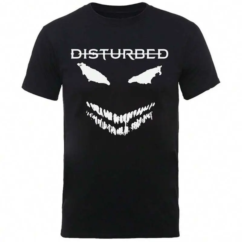 Disturbed The Guy White Face Mens T Shirt Rock And Roll Classic Band Tee Black