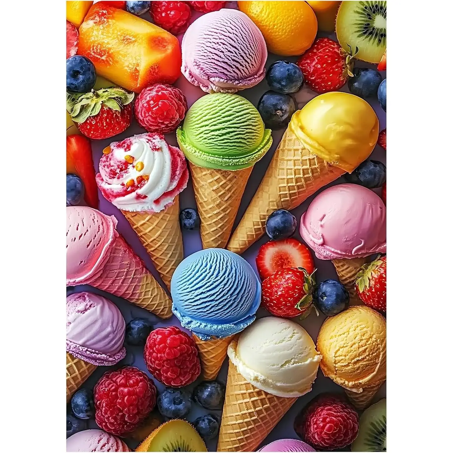 300 Piece Puzzles for Kids, Delicious Ice Cream Jigsaw Puzzle, Educational Kids Puzzle, Piece Puzzles for Adults, Fun Family Activity