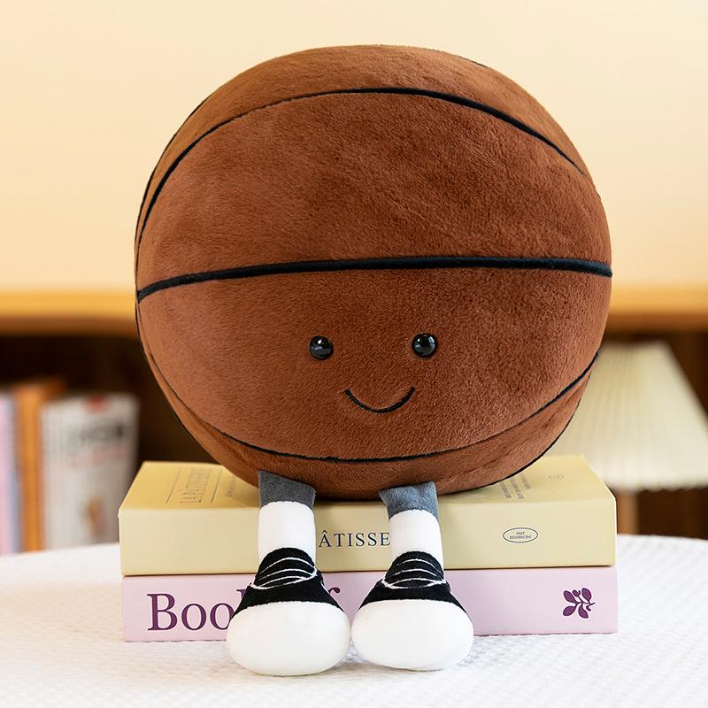 9.8-inch Basketball Plush Toy, Soft Filling Sports Plush Ball, Cute and Funny American Basketball Doll with Feet, Creative Basketball Ball-Shaped Decorative Cushion - Boys Girls Plush Toy, Basketball Pillow Gift, Suitable for Room Decoration, Sofa or Bed 9.8-inch Basketball Plush Toy, Soft Filling Sports Plush Ball, Cute and Funny American Basketball Doll with Feet, Creative Basketball Ball-Shaped Decorative Cushion - Boys Girls Plush Toy, Basketball Pillow Gift, Suitable for Room Decoration, Sofa or Bed