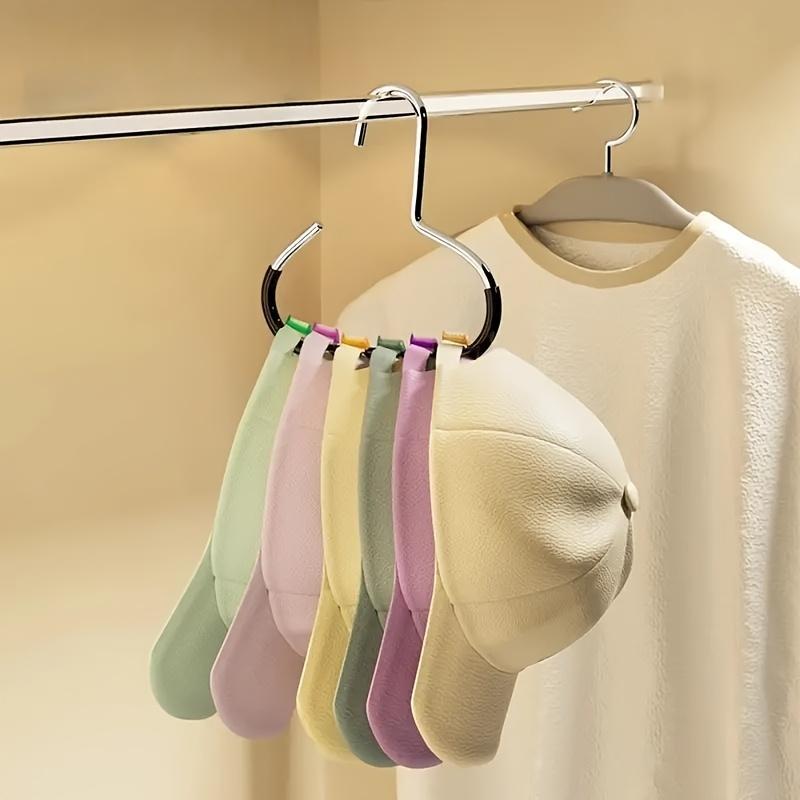 Solid Color Hat Hanger, 3 Counts/set Multifunctional Metal Hat Storage Rack, Space Saving Hat Organizer for Home Closet Bedroom, Hanging, Hat Hanger Holder, Hat Hooks Storage