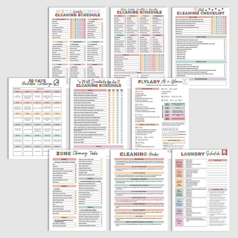 Household Daily Cleaning Schedule Planner, Cleaning Tasks Planner, 1 Count Cleaning Checklist Schedule Notebook, Cleaning Planner Notebook, Cleaning Routine, Office Stationery & Supplies #GLOBAL PICKS