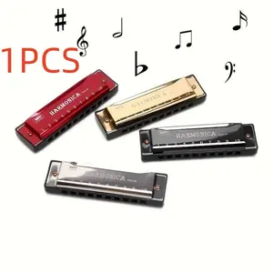 Beginner Harmonica - 10 Hole C Key Professional Blues Harmonica, Includes Case, Cleaning Cloth, Manual, Ideal for Beginners, Adults, Professionals