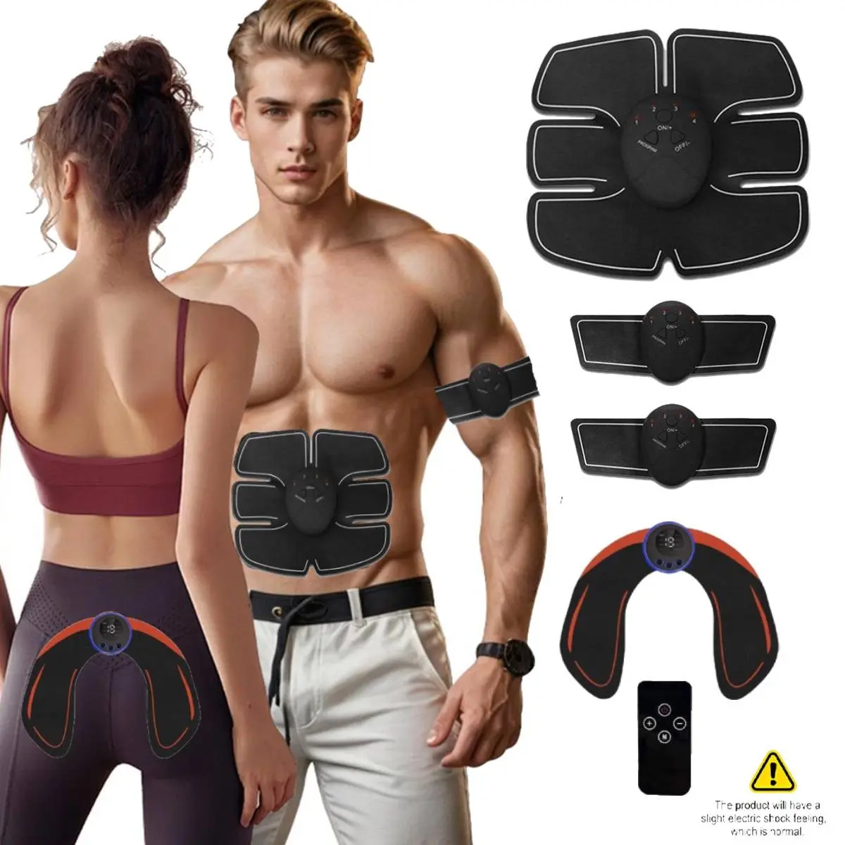 Abdominal Muscle Gym Workout, Abs Stimulator, USB Rechargeable Lumbar Belt, Core Trainer, Fitness Equipment for Home Gym, 1 Count