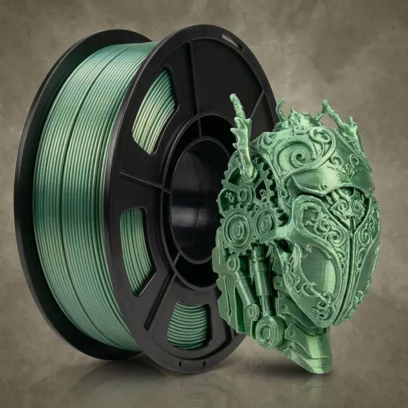 Premium Silk Pla 3D Filament 1.75mm, 250g Sample Spool, Smooth Feeding, Non-Clog, Ideal for Hobbyists and Designers