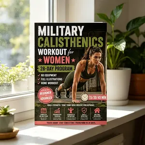 Military Calisthenics Workout for Women, 28-Day Home Fitness Plan, No Equipment, Beginner Guide, Daily Exercise, Birthday Gift
