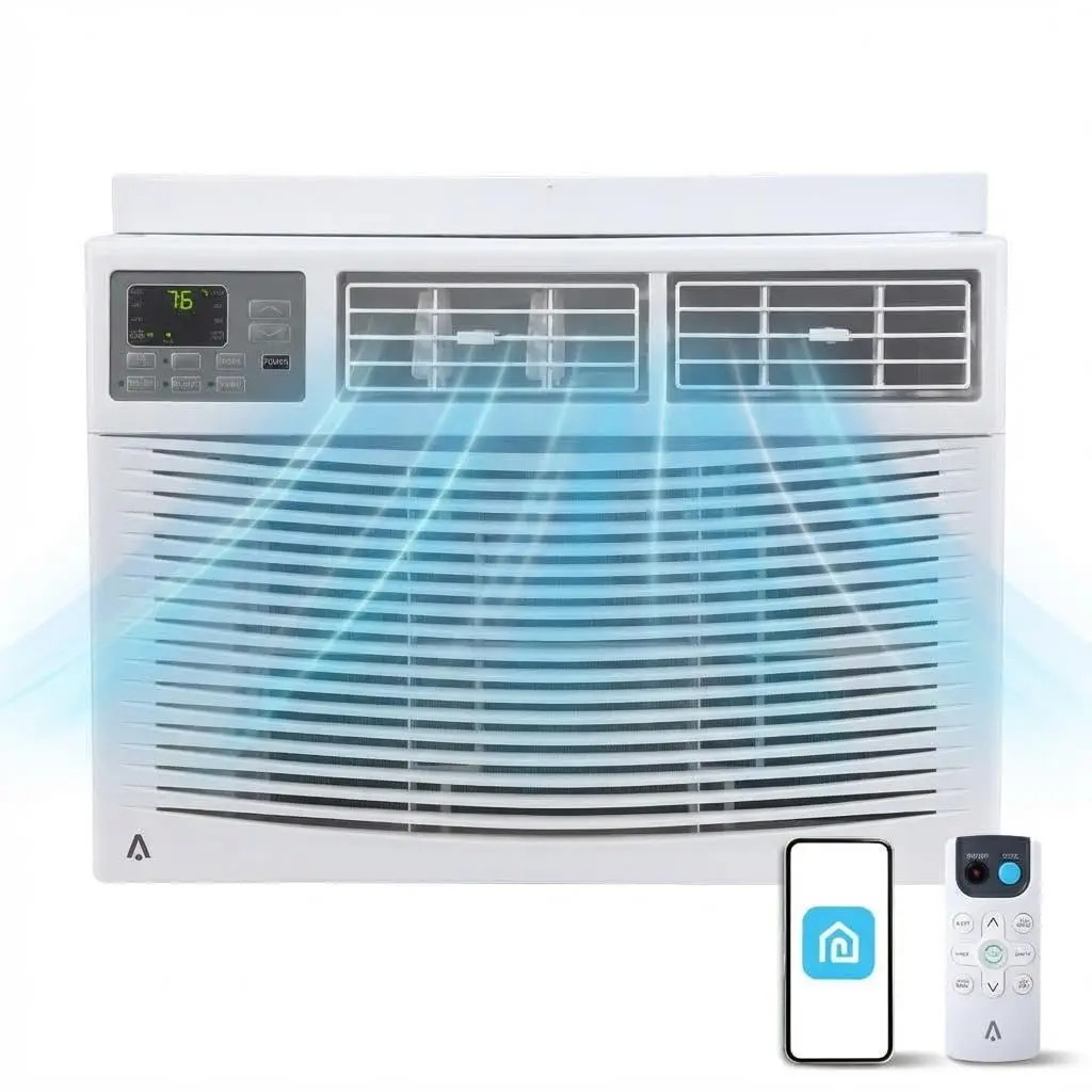 Versatile 12000 BTU Window Air Conditioner - 115V, 3-in-1 Cooling, Fan & Dehumidifier, Remote