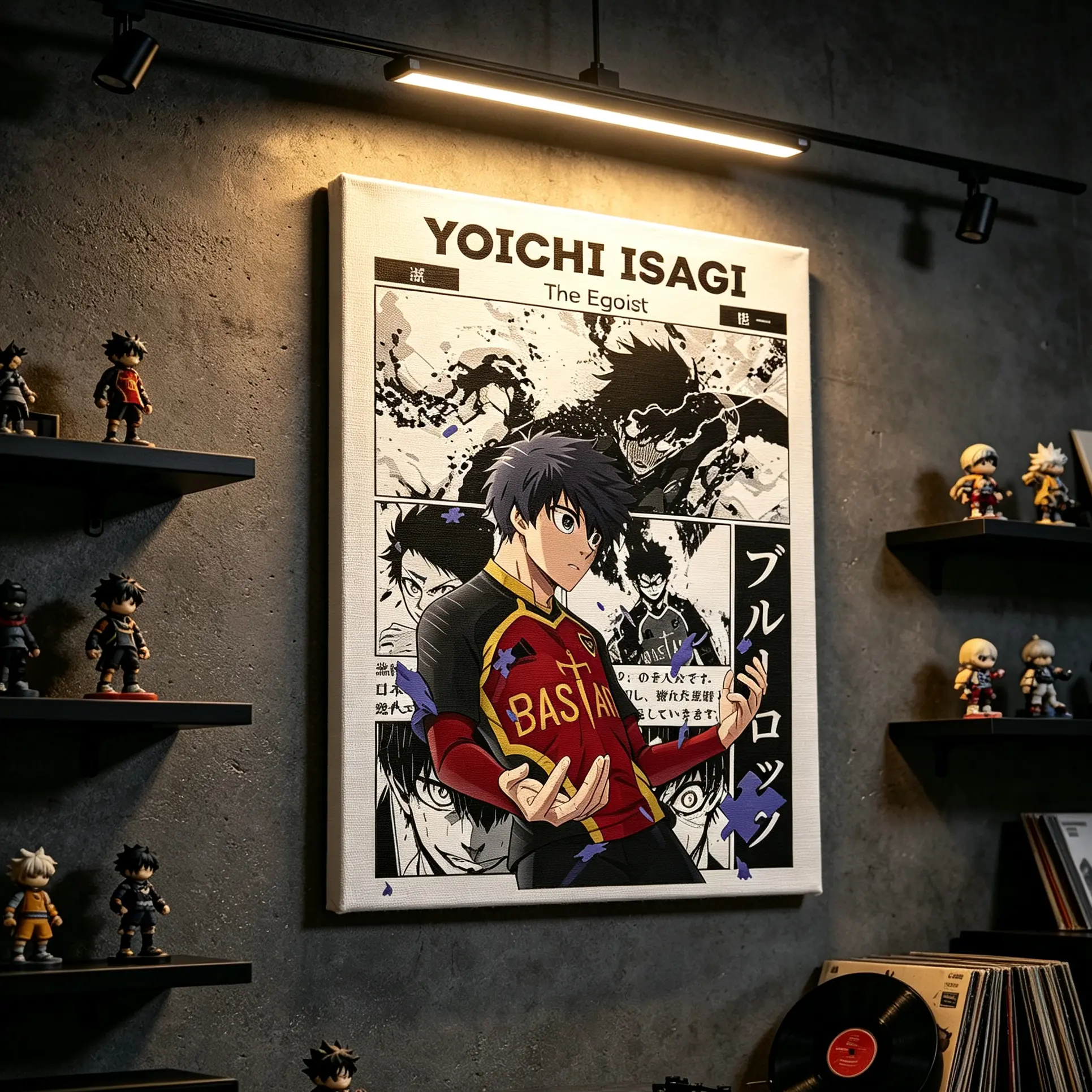 Blue Lock Yoichi Isagi Canvas Prints, Egoist Manga Cover Wall Art, Soccer Anime Canvas Poster, Unframed Sports Anime Decor For Bedroom Gym Gaming Room, Ideal Gift For Blue Lock Fans
