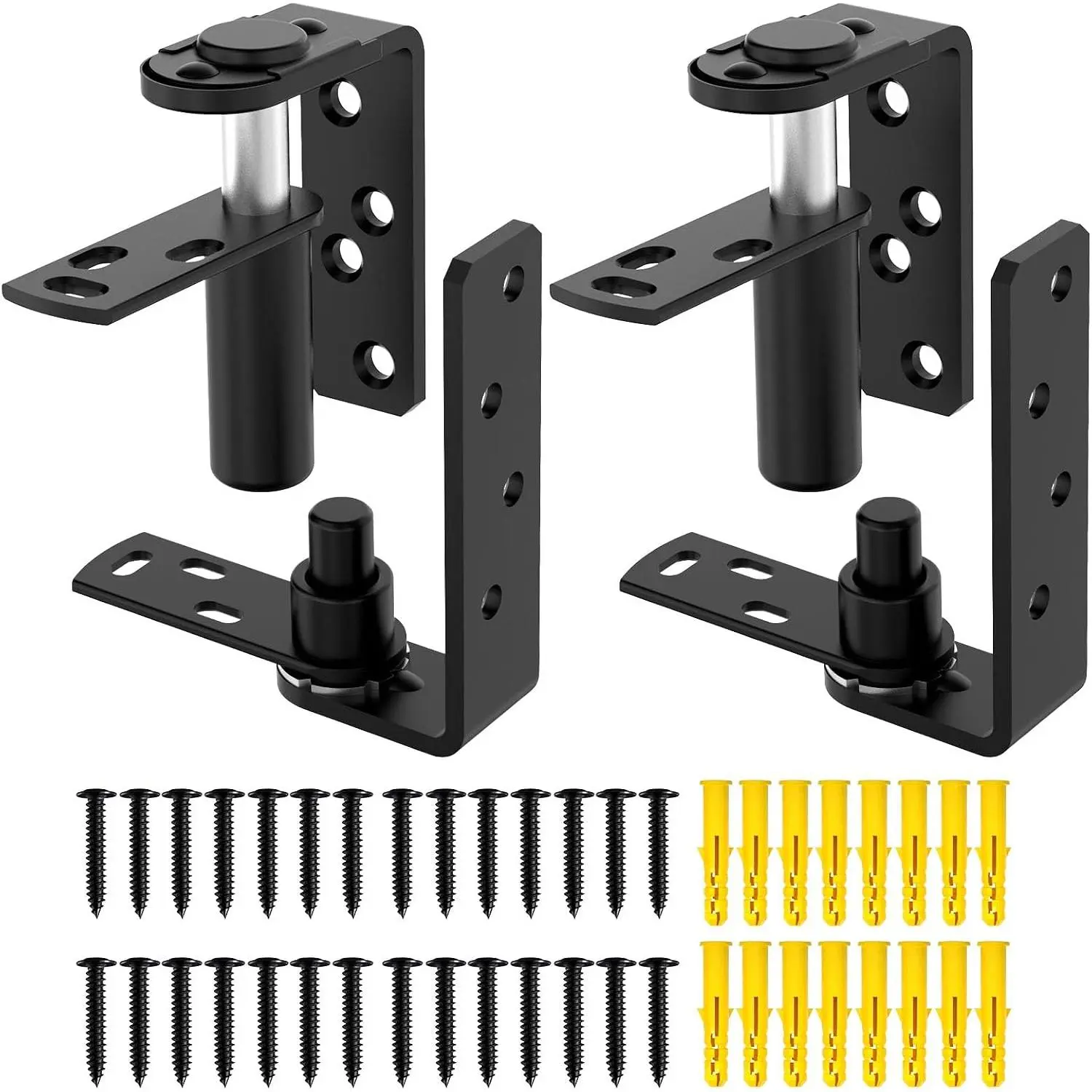 Heavy-Duty Self Closing Saloon Door Hinges, 304 Stainless Steel Self-Return  Swing Cafe Hinges for Bar, Patio Doors (2, Large)