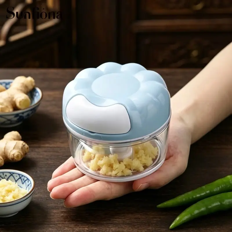 Home Garlic Press Tool, Manual Garlic Crusher, Kitchen Garlic Mincer, Mini Food Processor, Garlic Paste Maker, Handheld Garlic Grinder