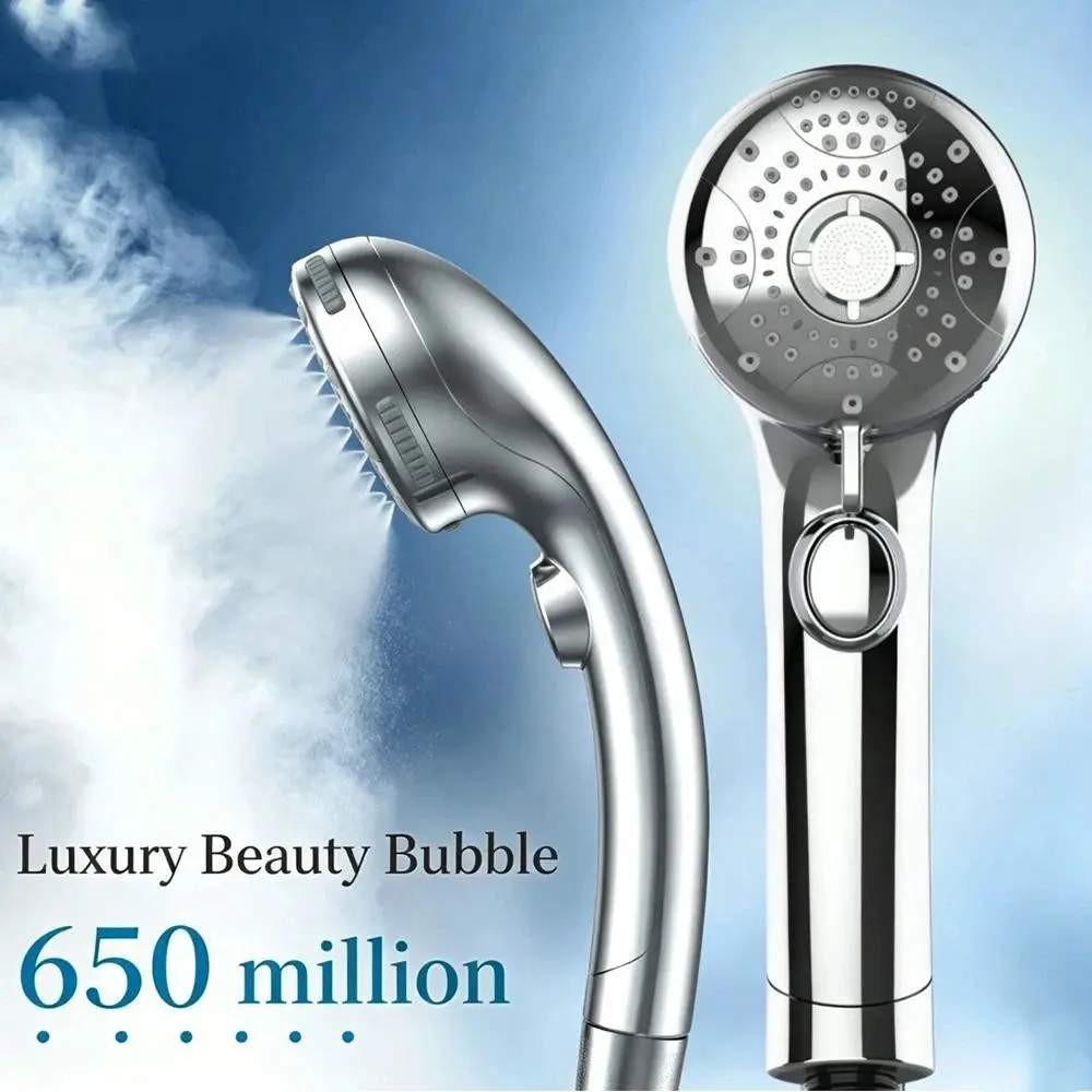 New Japanese made high-end microbubble nano water beauty handheld showerhead, button water stop new model, high-end minimalist