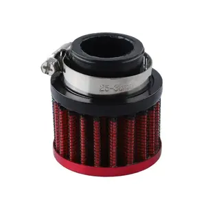 2pcs 25mm Universal Motorcycle Air Filter Pod, High Flow Reusable Clamp-On Intake Filter for Atv Dirt Bike Scooter Go Kart Motorcycle Parts