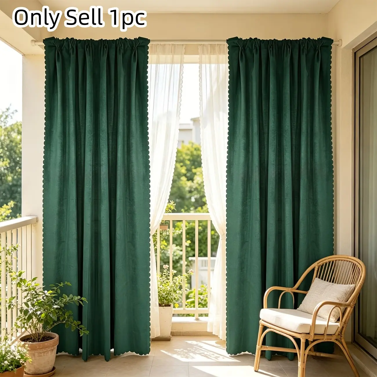 1pc Luxurious Dark Velvet Curtains, Ultrasonic Embossed Drapes, Suitable for Living Room, Bedroom, Balcony, Outdoor Garden Party
