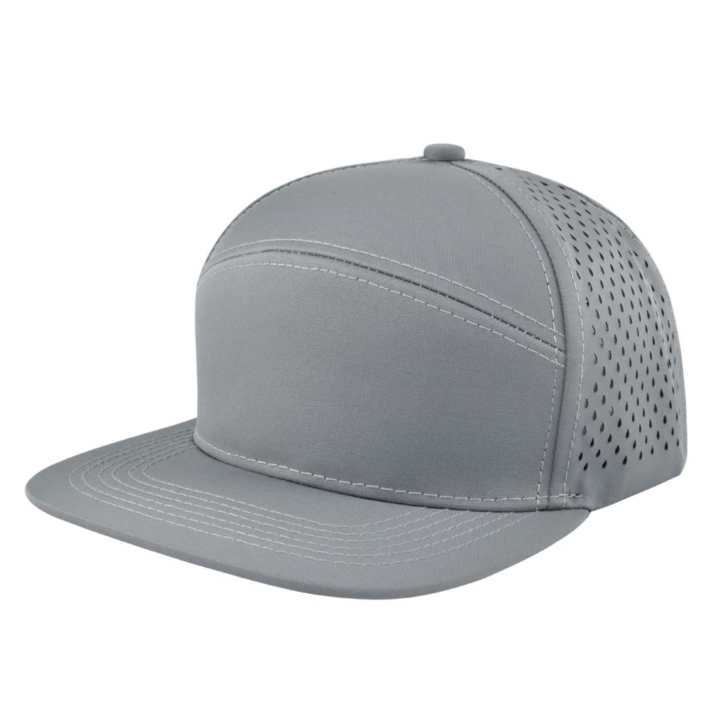 Cross-border 6-panel hard-brim flat cap adult mesh cap advertising hip-hop cap custom logo curved brim sunshade cap