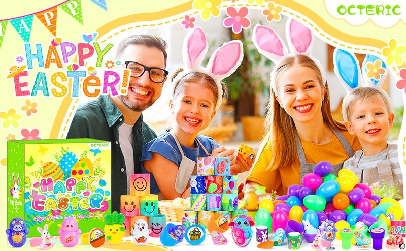 120 Pcs Prefilled Plastic Easter Eggs Filled with Assorted Toys Stickers Inside for Kids Boys Girls Toddlers Easter Theme Party Favors Easter Eggs Hunt Basket Filler Stuffers Classroom Prize Supplies 120 Pcs Prefilled Plastic Easter Eggs Filled with Assorted Toys Stickers Inside for Kids Boys Girls Toddlers Easter Theme Party Favors Easter Eggs Hunt Basket Filler Stuffers Classroom Prize Supplies