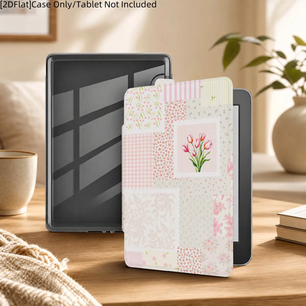 Pink floral pattern Kindle case, with hand strap, smart sleep/wake function, suitable for Paperwhite 12th Gen / Colorsoft 1st Gen Paperwhite 11th Gen / 2021 Paperwhite(7/6.8/ 6inch )