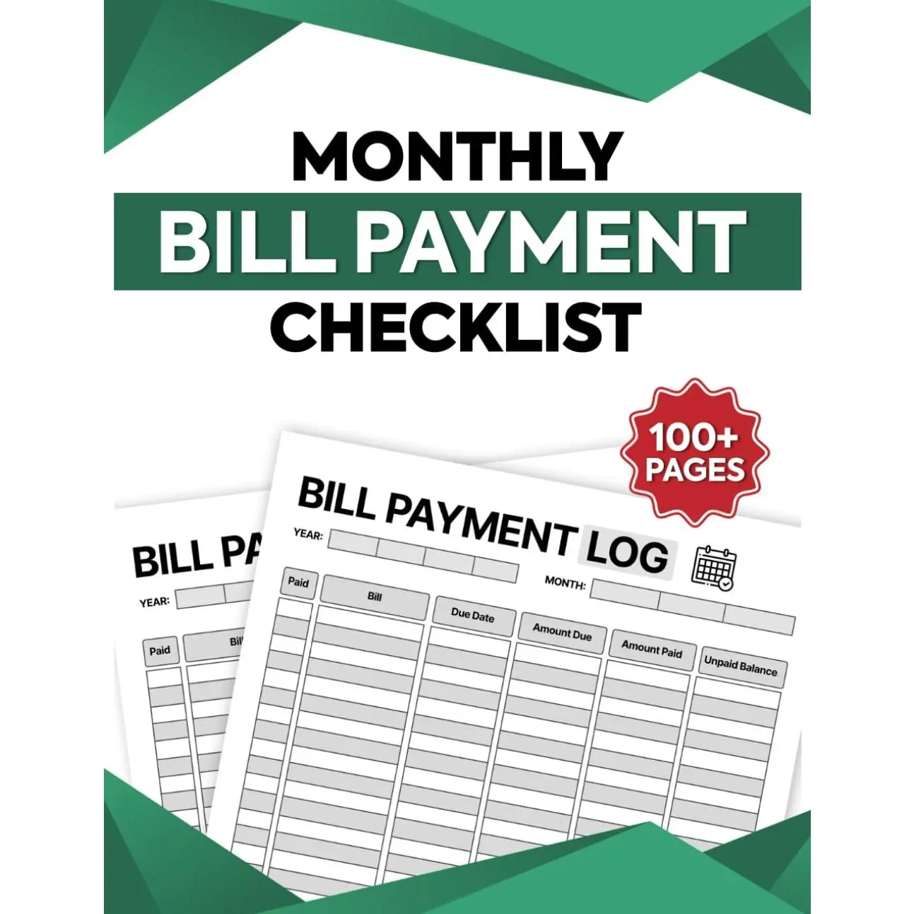 Monthly Bill Payment Checklist: Manage Your Finances and Stay  Top of Your Bills - Paperback