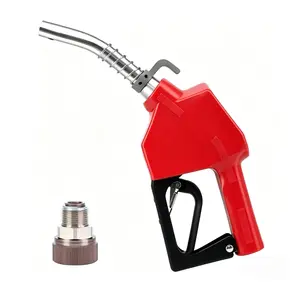 Automatic Fuel Nozzle 3/4 Inlet 15/16 Outlet with 3/4-1 Adapter - Auto Shut Off Diesel Gasoline Nozzle, Heavy Duty Aluminum, for Truck Farm Excavator Fuel Transfer