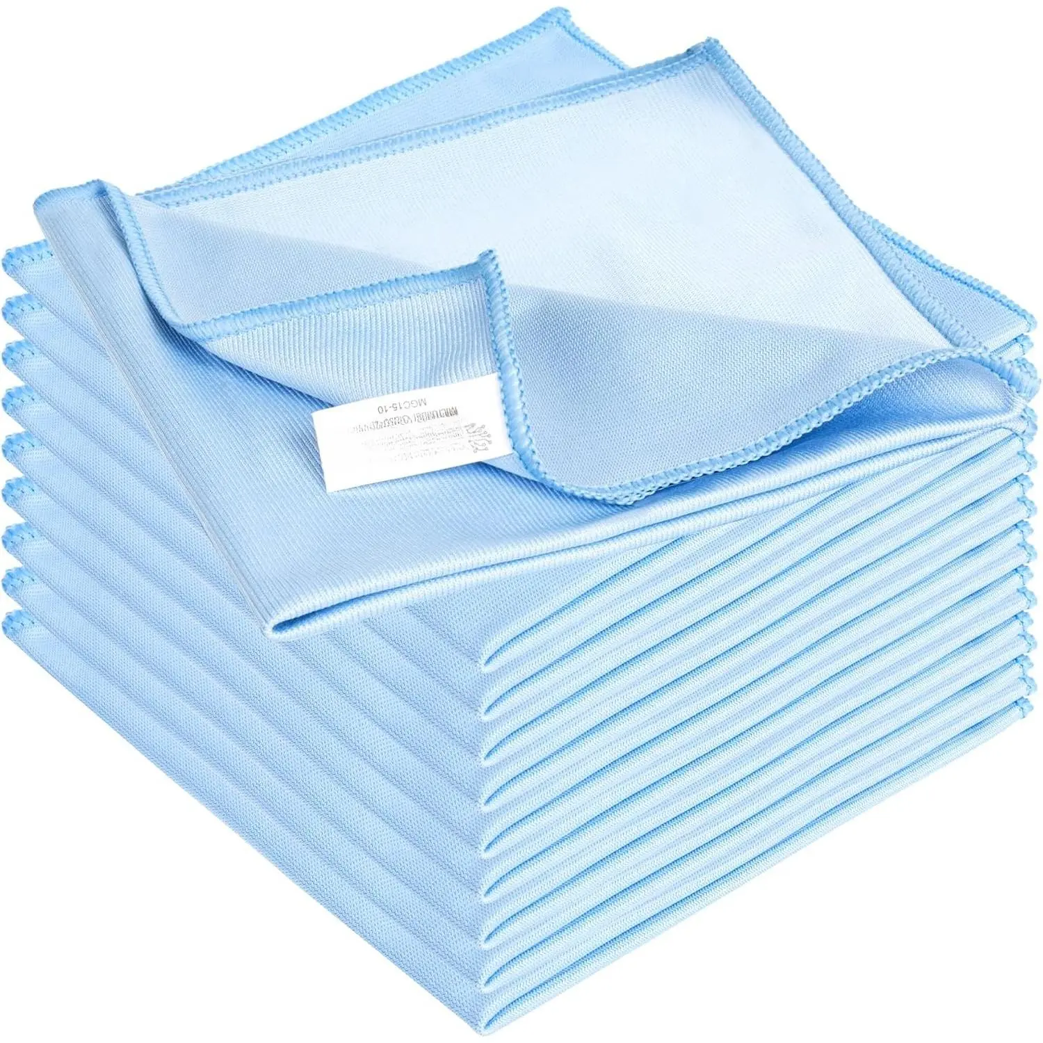 10-Pack XL Microfiber Glass Cleaning Cloths (16x16 in) - Streak-Free, Lint-Free Car Wash Accessory for Windshields, Windows, Stainless Steel, Default, Multi-Surfaces