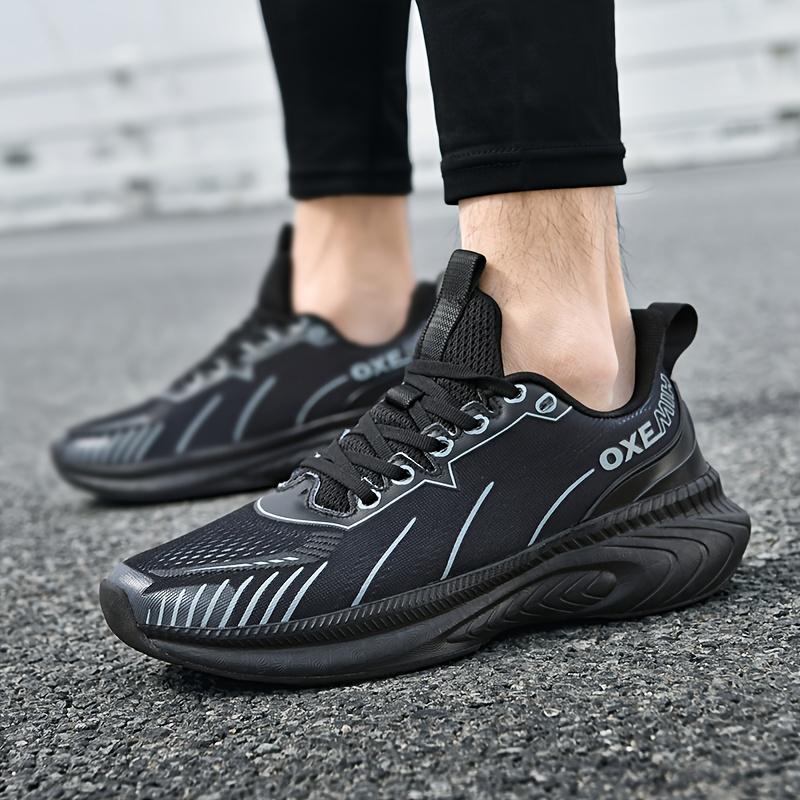 (New)Men'S sneakers|   Shock Absorption, Anti-slip, Wear-resistant, Strong Grip, Fashionable And  For Outdoor Road Running, Low-top Laceup, Lightweight And Comfortable, Fabric Upper, Rubber Sole
