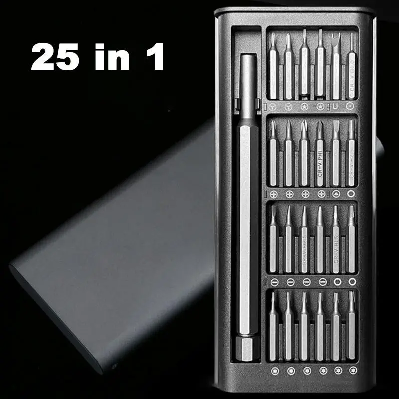 Precision Screwdriver Set 25 in 1, Multipurpose Screwdriver Kit, Small Magnetic Repair Tool Kit, Ideal for Laptop, iPhone, PC, Macbook, Tablet, Ps5