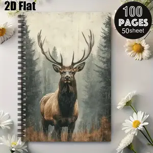 1pc Spiral Coil Notebook 5.7x8.26 inch, High-quality Lined Pages, Durable Binding, Perfect for Camping Journal, Travel Diary, Outdoor Adventure Log, RV Trip Notes, Ideal Gift for Nature Lovers on Thanksgiving, Christmas, Birthday [2D] Flat