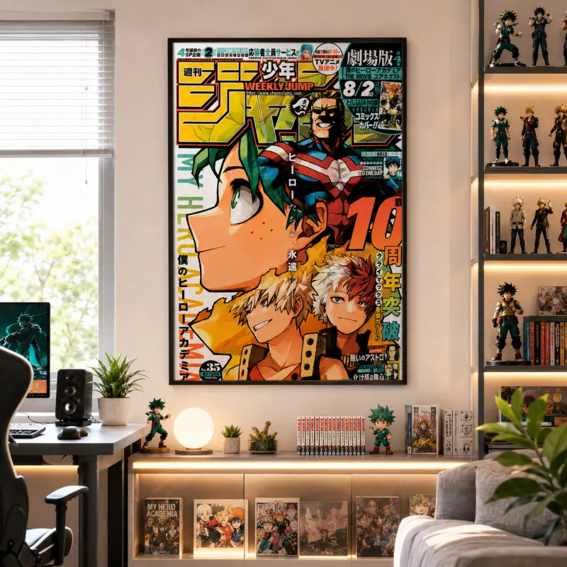 My Hero Academia Deku Poster -  Cardstock Matte Anime Shonen Jump vintage anime poster anime wall art otaku room decor Anime Poster Wall Art Print anime wall print manga lover anime fan fan art fan gift tribute anime artwork