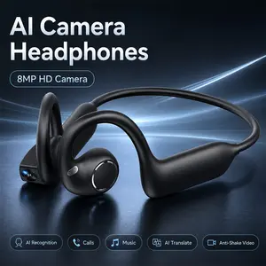 Ai Smart Shooting Earbuds, Bluetooth-compatible Earphones with Photography Function, Supports Photo/videography/audio Recording, Voice Wake-Up, Ai Translation