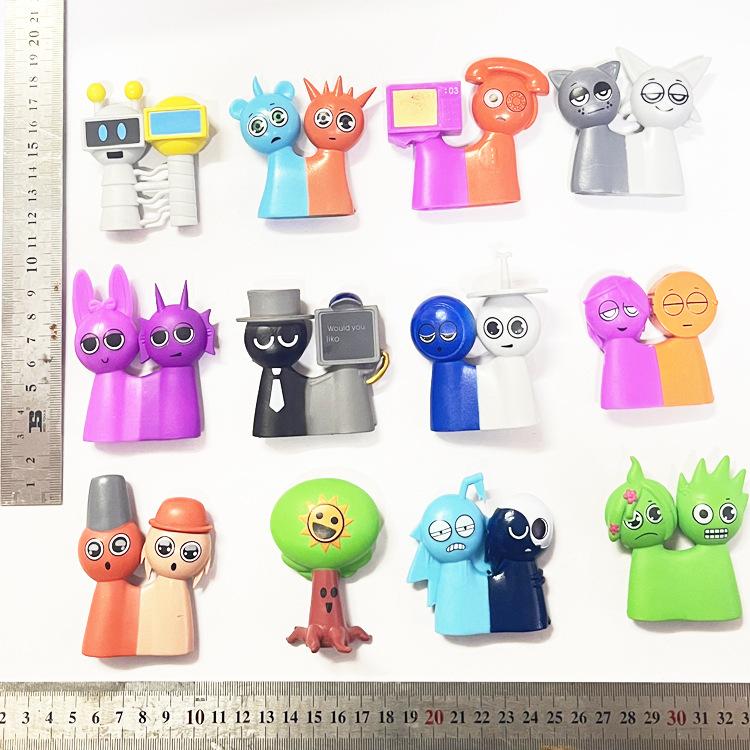 12pcs Game Sprunki Incredi Action Figure Sprunky Figurines Pvc Collection Model Doll Toy for Kid Birthday Gifts Toys 2025