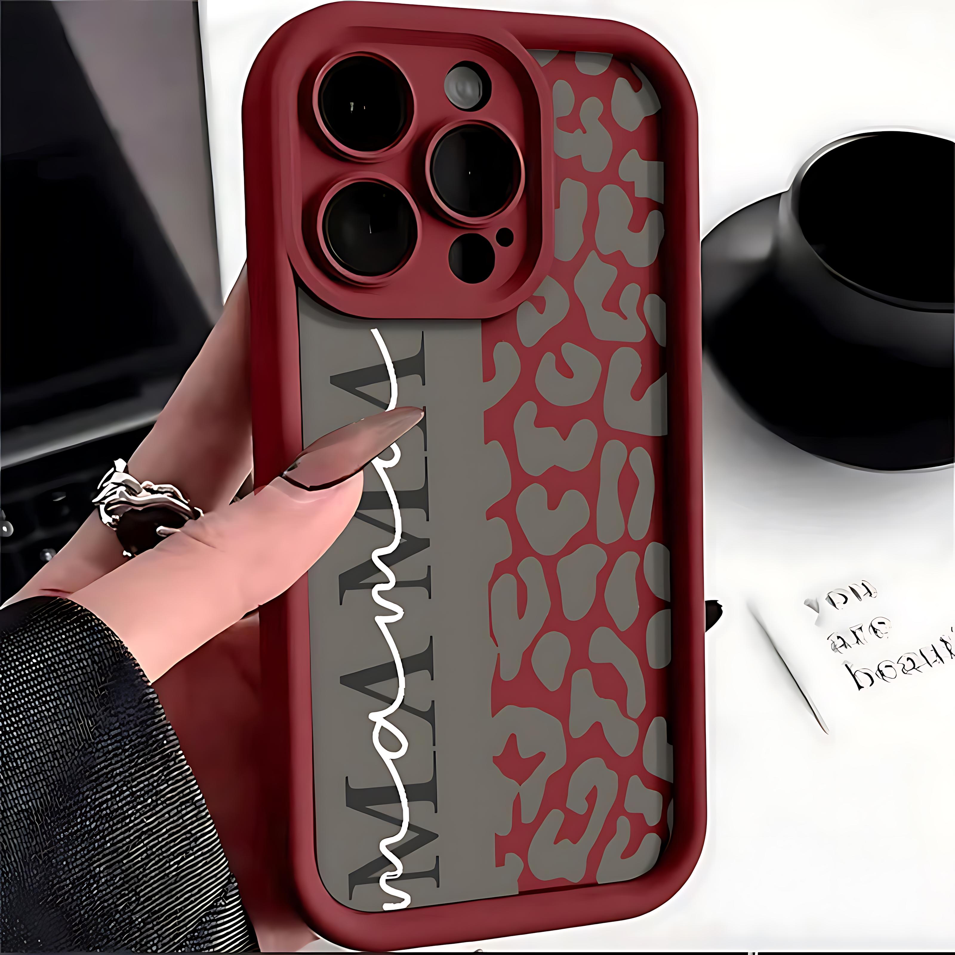 Mama Pink Leopard Print Phone Case Anti-collision and Anti-drop Soft TPU Protective Case for iPhone 17 16 15 14 13 12 11 X XS Pro Max Plus Air Without Charger Mama Pink Leopard Print Phone Case Anti-collision and Anti-drop Soft TPU Protective Case for iPhone 17 16 15 14 13 12 11 X XS Pro Max Plus Air Without Charger