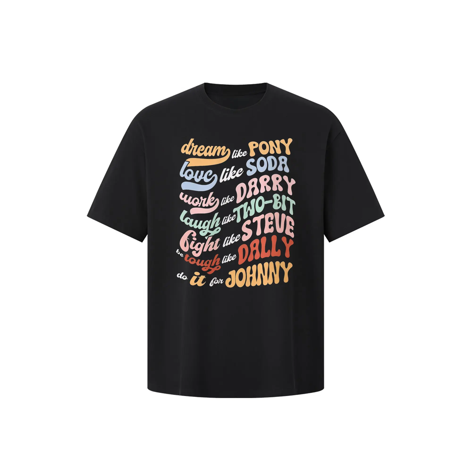 The Outsiders Movie Quote Stay Gold Book Lover Original Oversized Cotton Graphic Tee T-Shirt for Men Gift Cutting Ideas Women Teen Girls Classic Literature Fan Retro Aesthetic Nostalgia Vibe Casual Everyday Wear Urban Streetwear Apparel