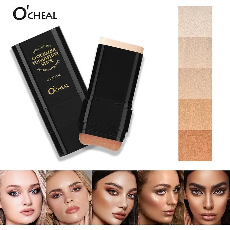 Waterproof Long Wear Foundation & Complexion Stick with All Day High Buildable Coverage, Lightweight Natural Flawless Finish Makeup Base, Perfect for Daily Use & Special Occasions