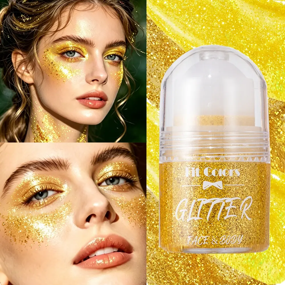 Rolling Ball Body Glitter Sequins, Multi-use for Face Eyes Hair, Long-lasting Smudge-proof, Prom Party Festival Makeup, Sparkly Shimmer